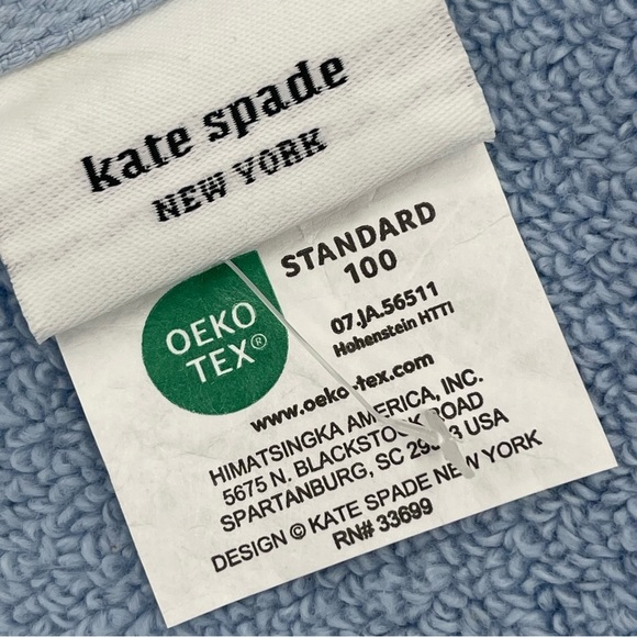 Kate Spade New York Dusty Blue Bath Towel Set of 2 NWT - Picture 8 of 9